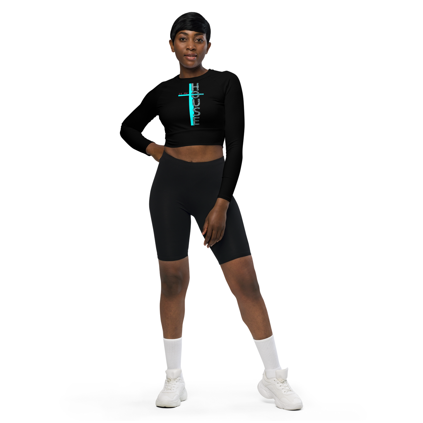 Long-sleeve crop top House is my Religion