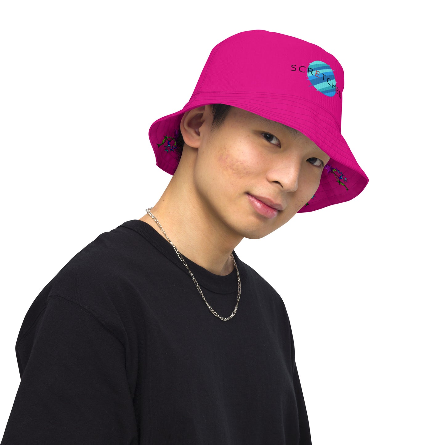 Reversible bucket hat Flowerfireworks - Scretched