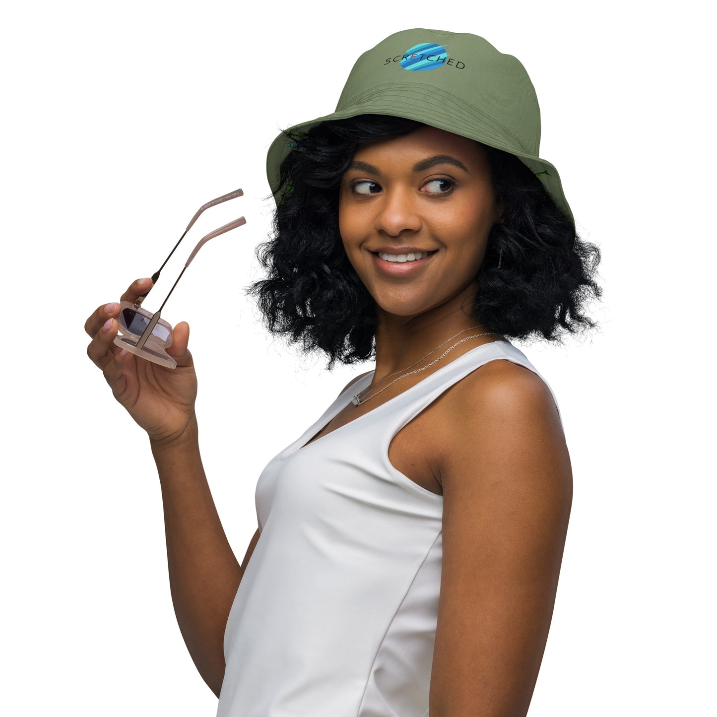 Reversible bucket hat Flowerfireworks - Scretched