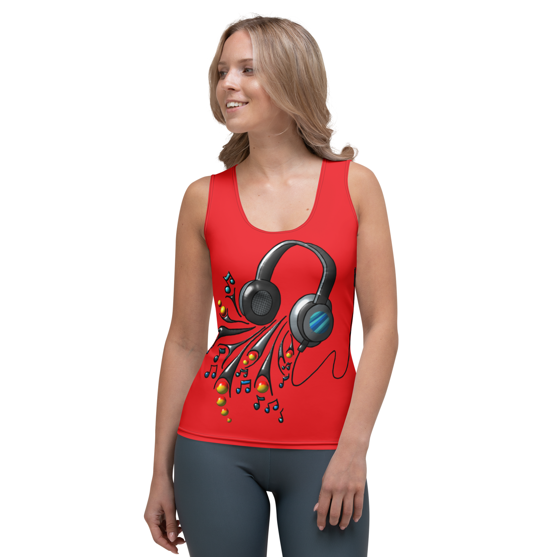 Tank Top The Headphones - Scretched
