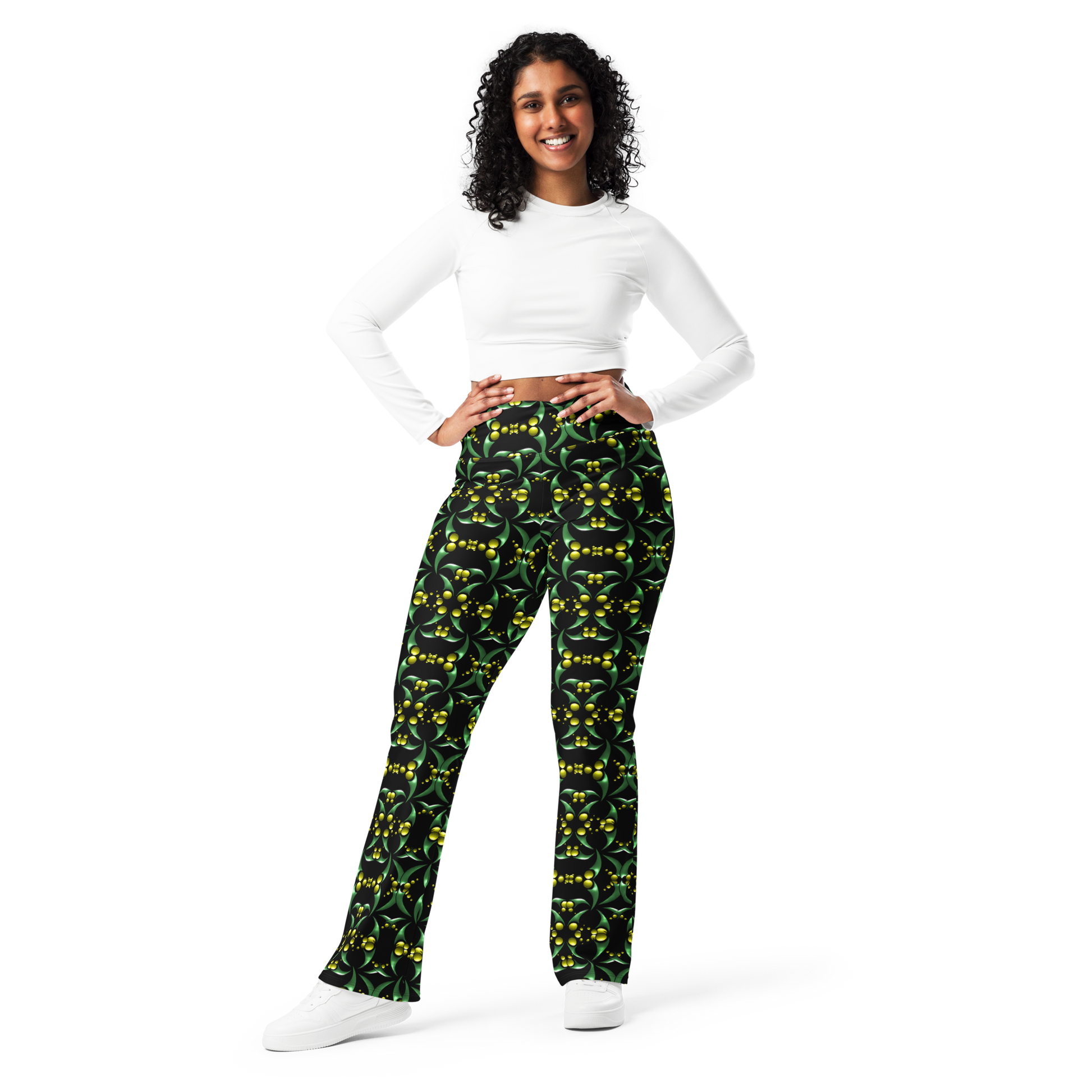 Flare leggings Swirl pattern - Scretched