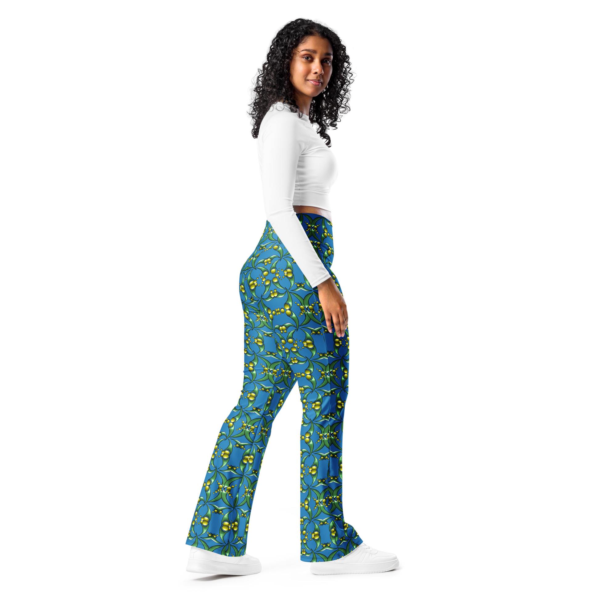 Flare leggings Swirl pattern - Scretched