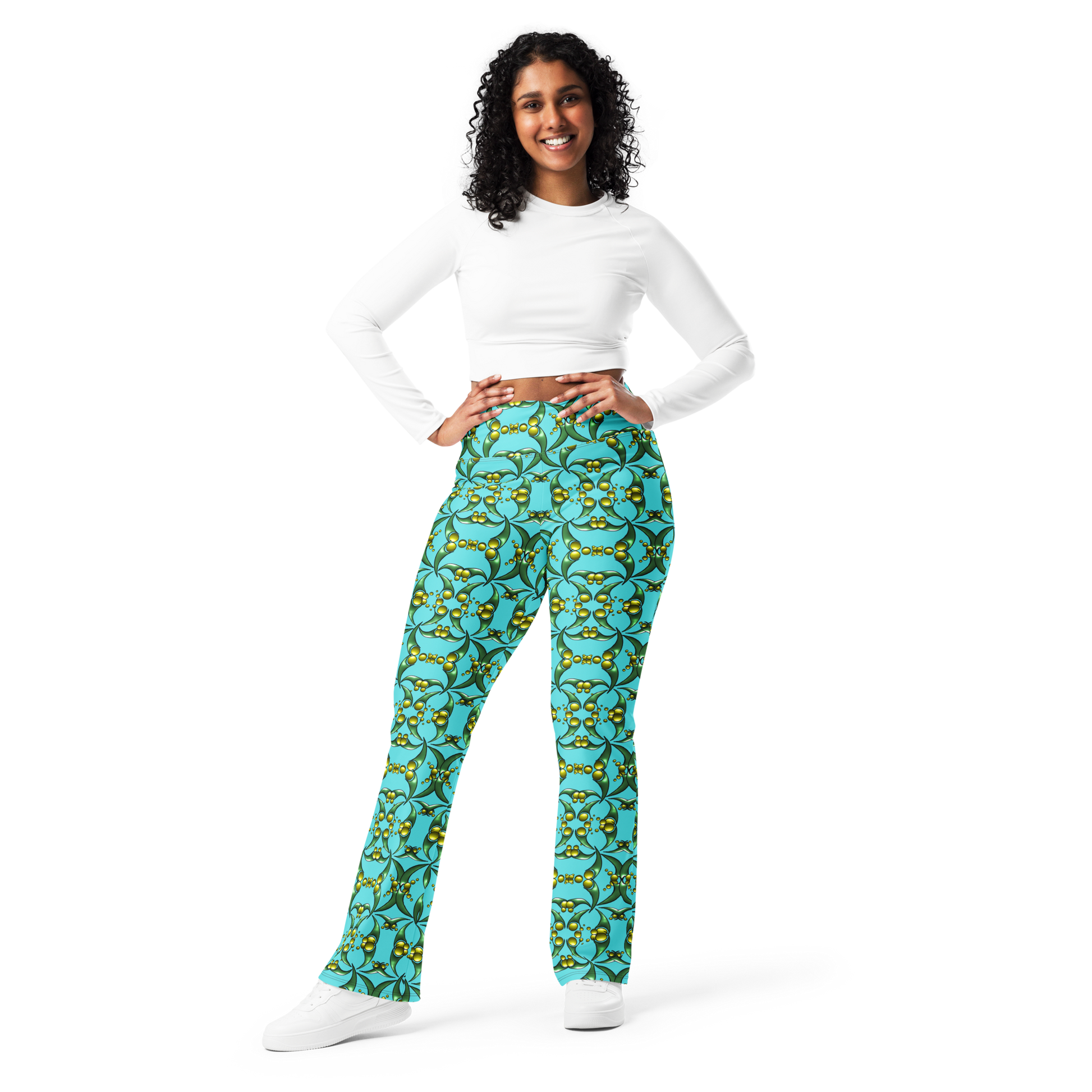 Flare leggings Swirl pattern - Scretched