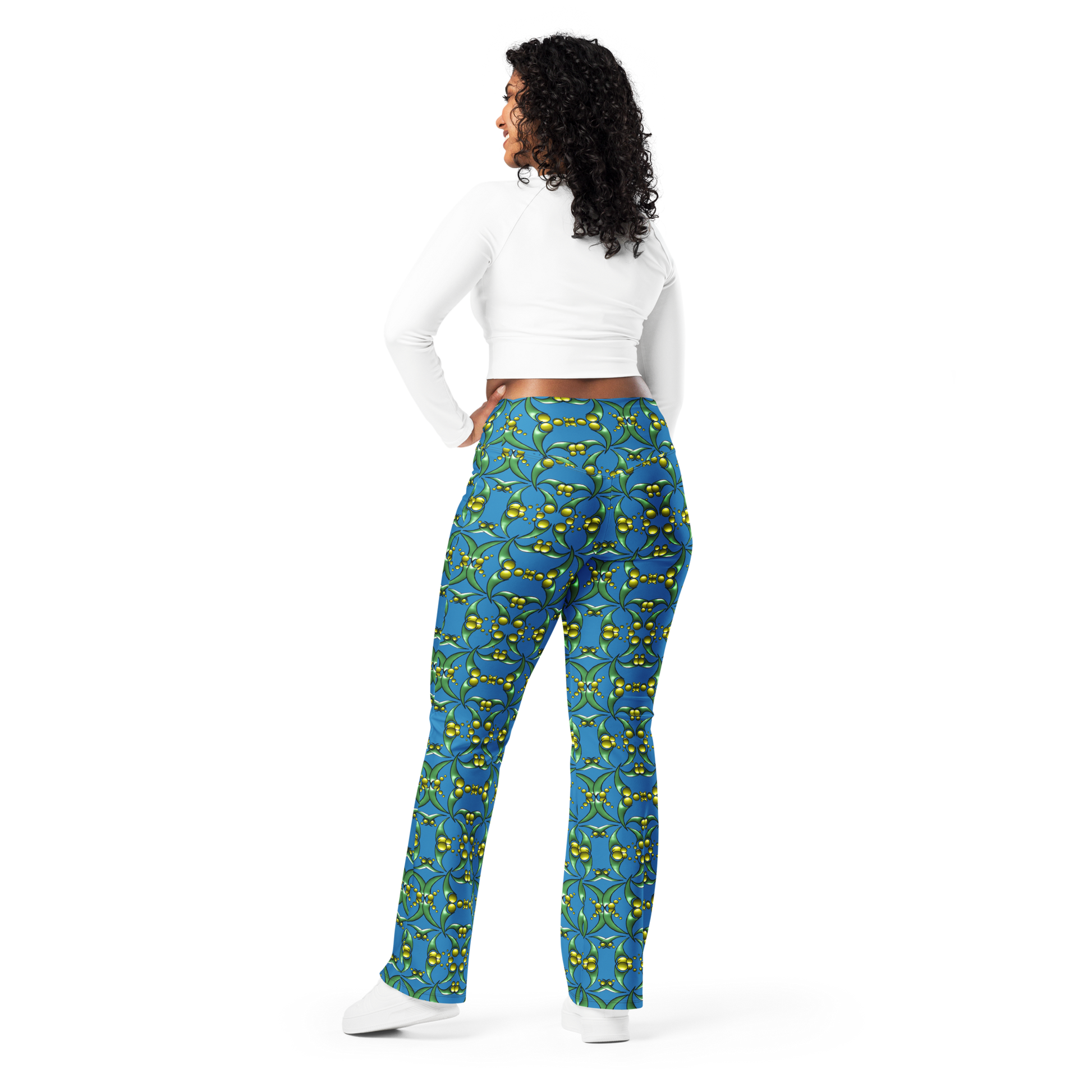 Flare leggings Swirl pattern - Scretched