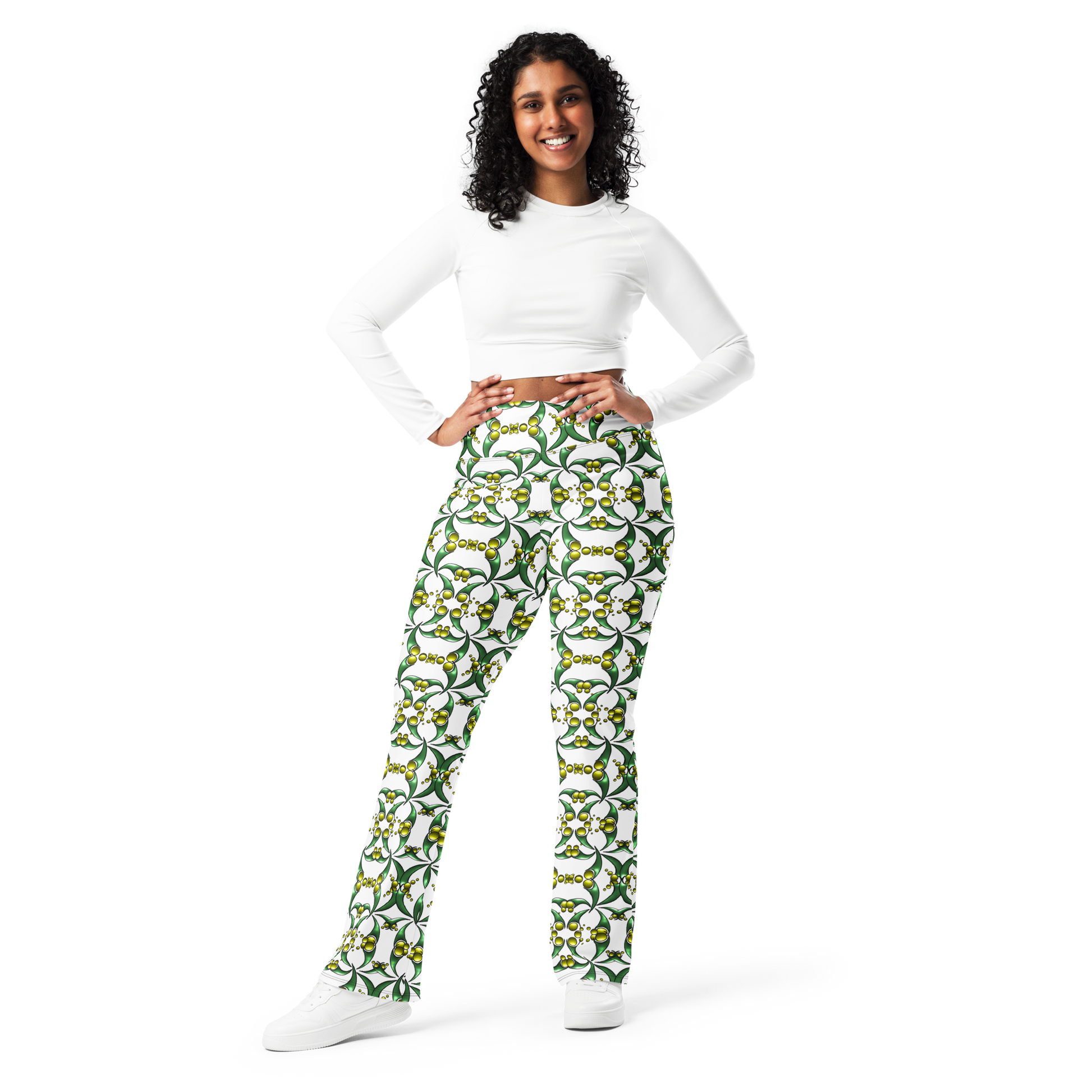 Flare leggings Swirl pattern - Scretched