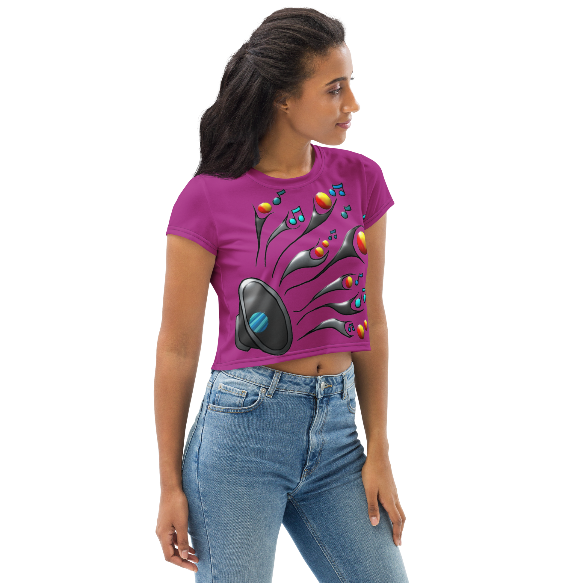 Crop Tee The Woofer - Scretched