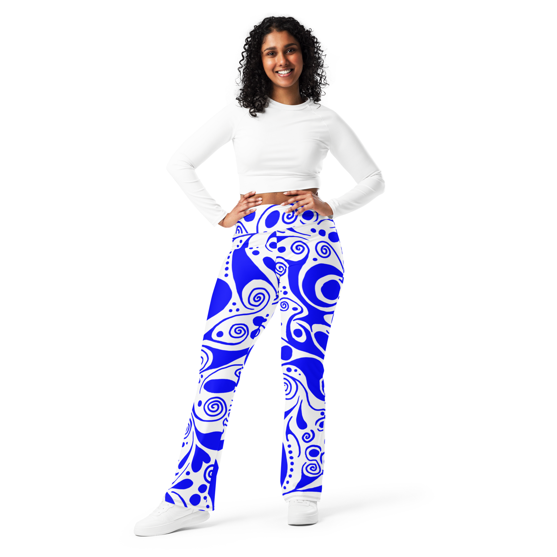 Flare leggings Drops pattern - Scretched