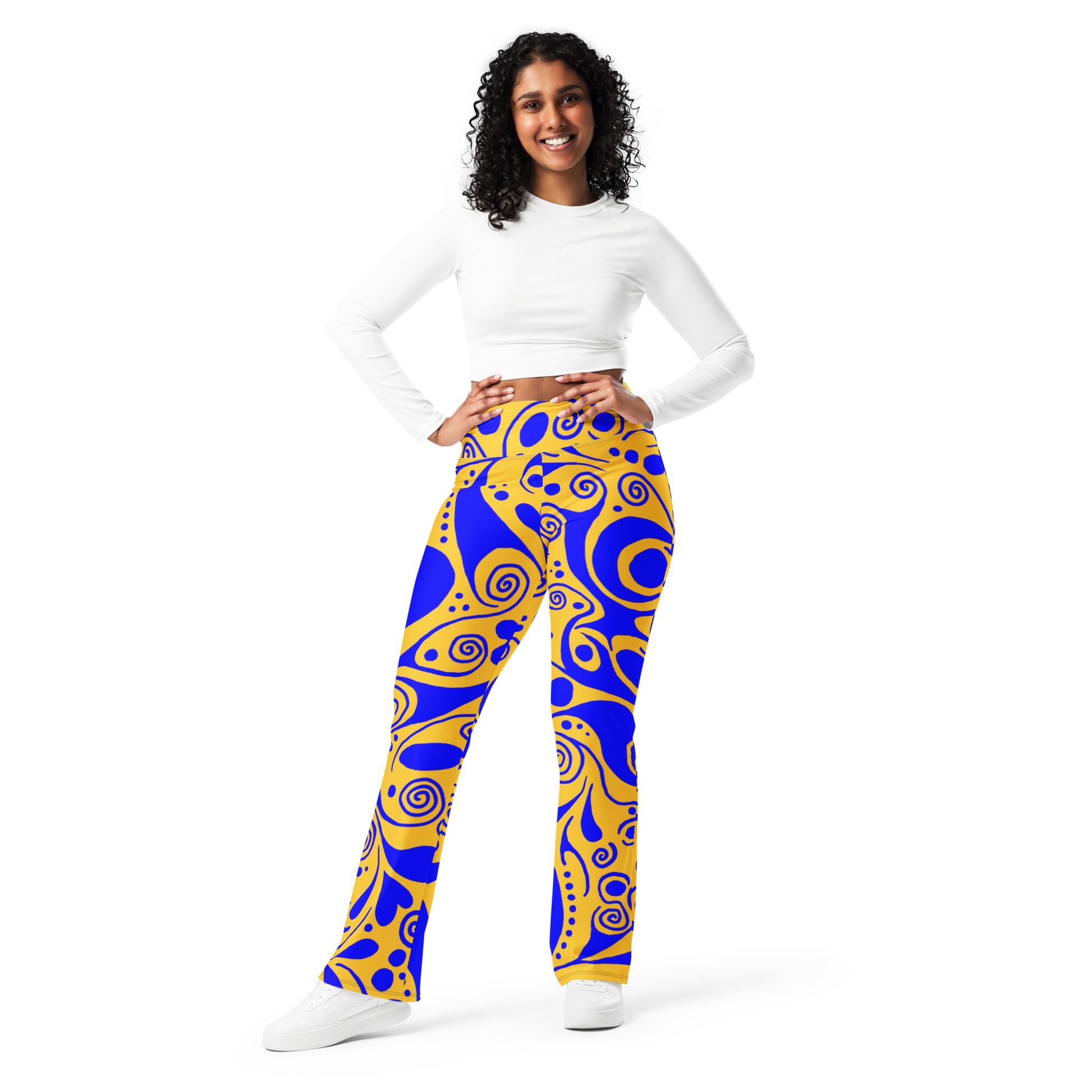 Flare leggings Drops pattern - Scretched
