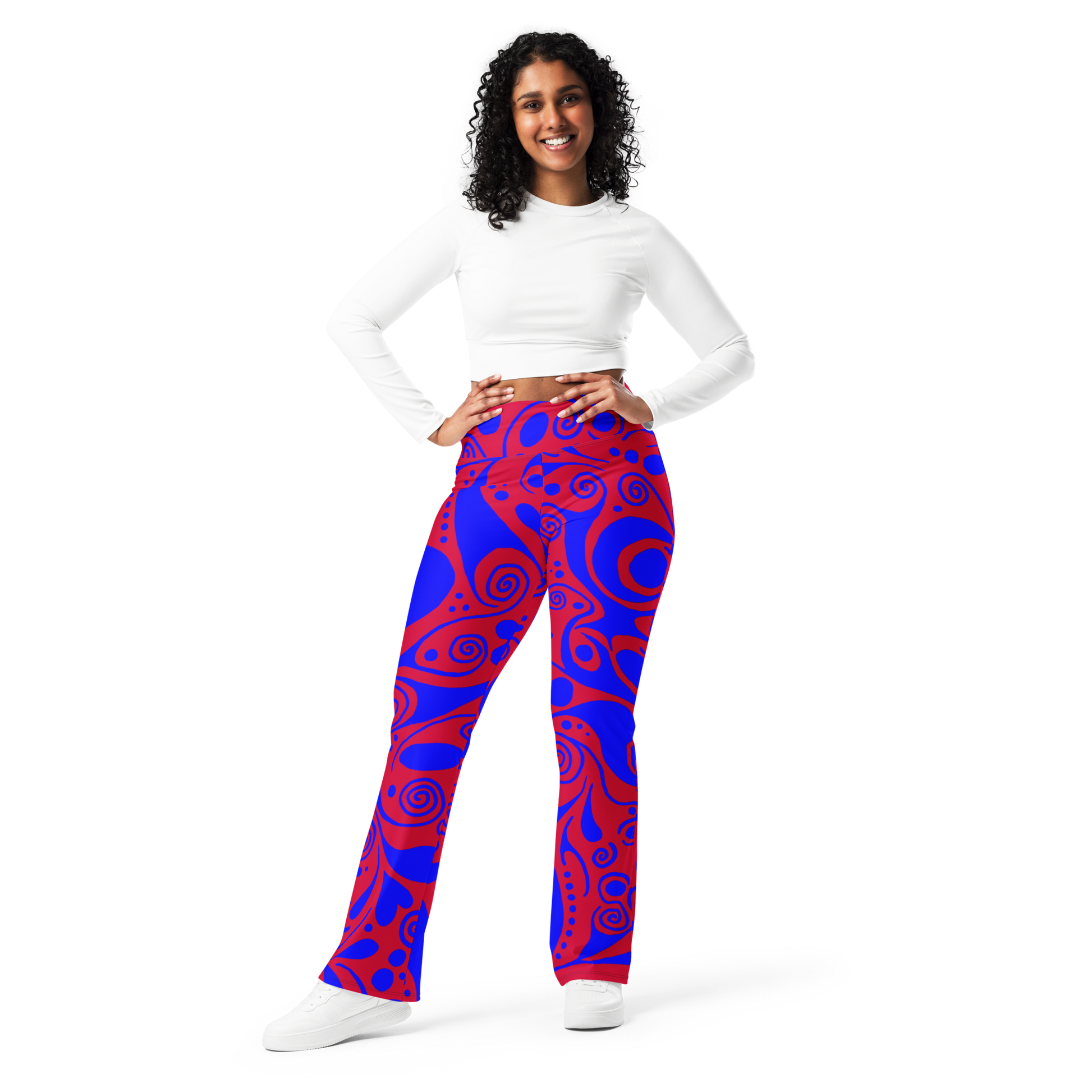 Flare leggings Drops pattern - Scretched