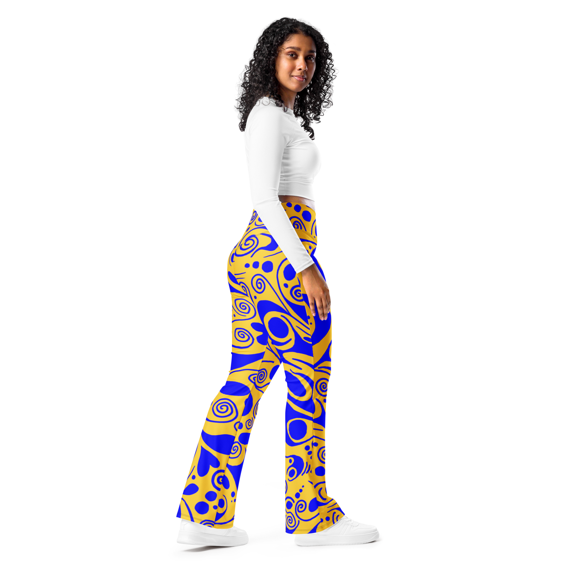 Flare leggings Drops pattern - Scretched