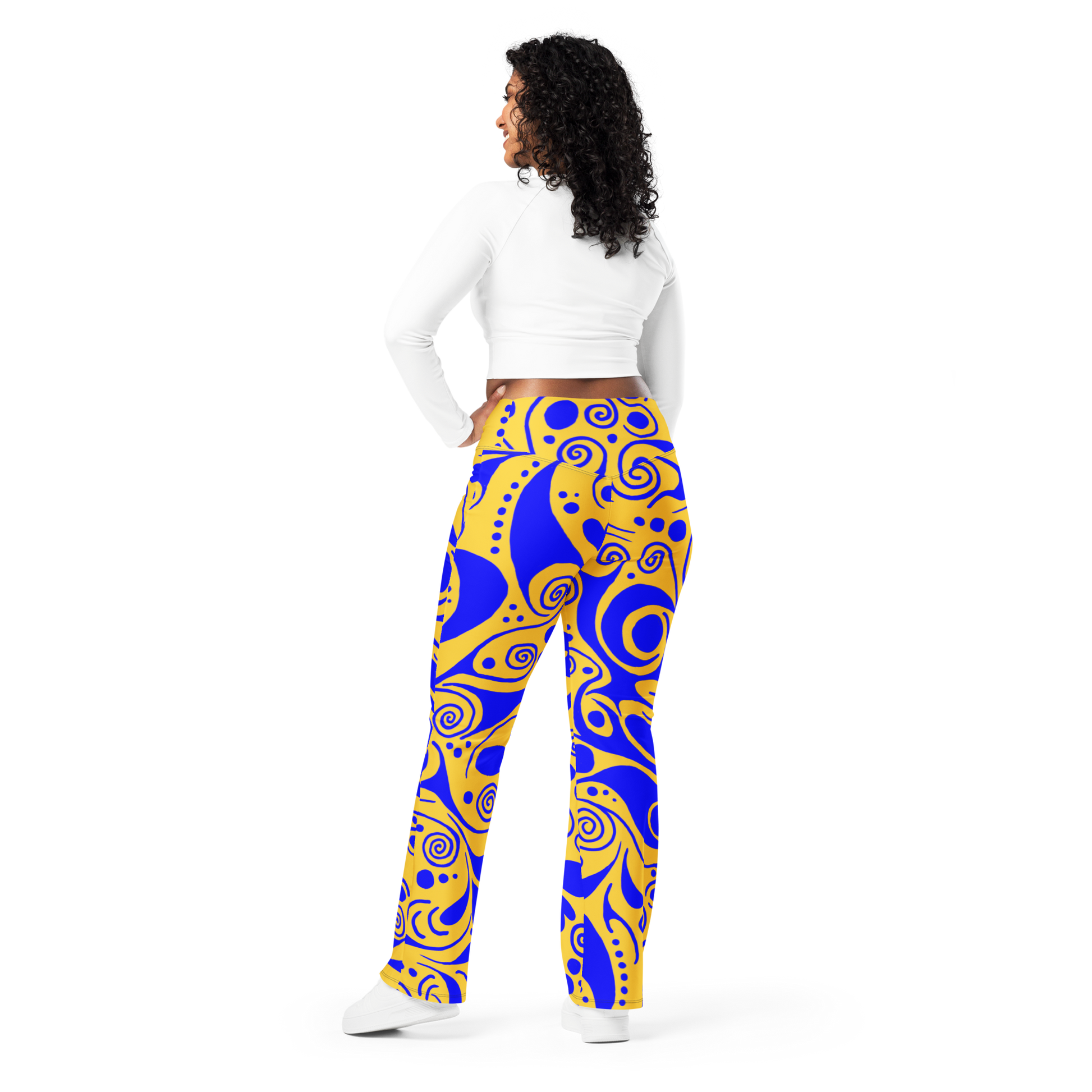 Flare leggings Drops pattern - Scretched