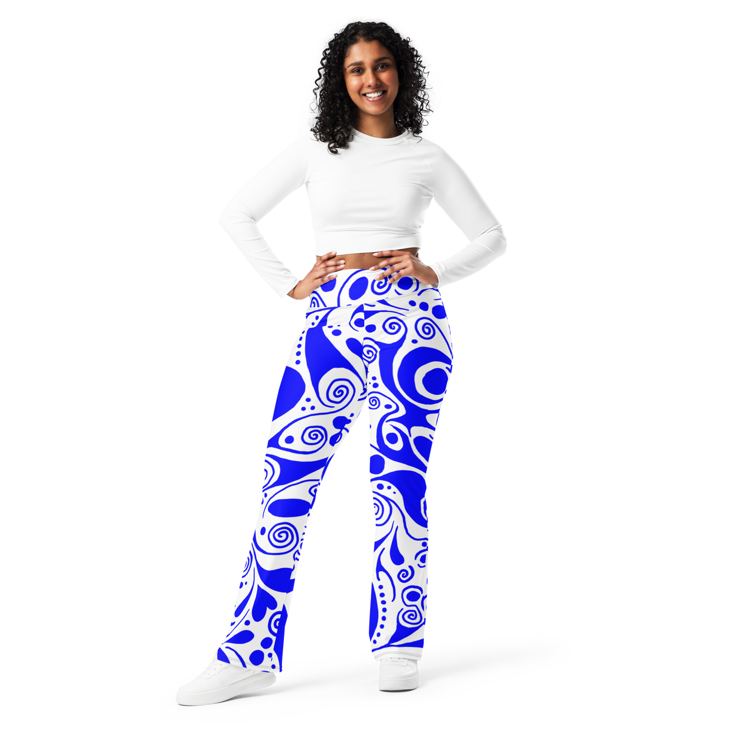Flare leggings Drops pattern