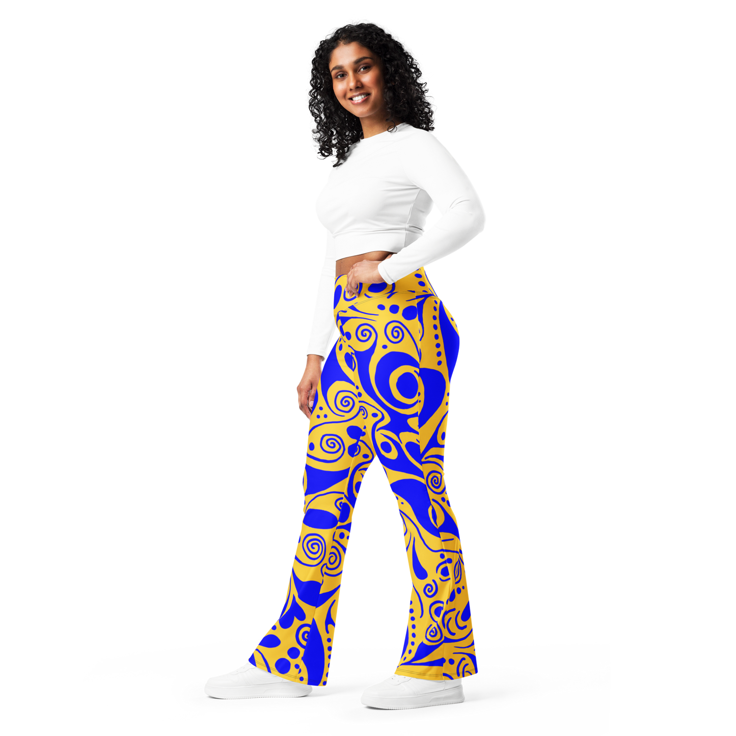 Flare leggings Drops pattern