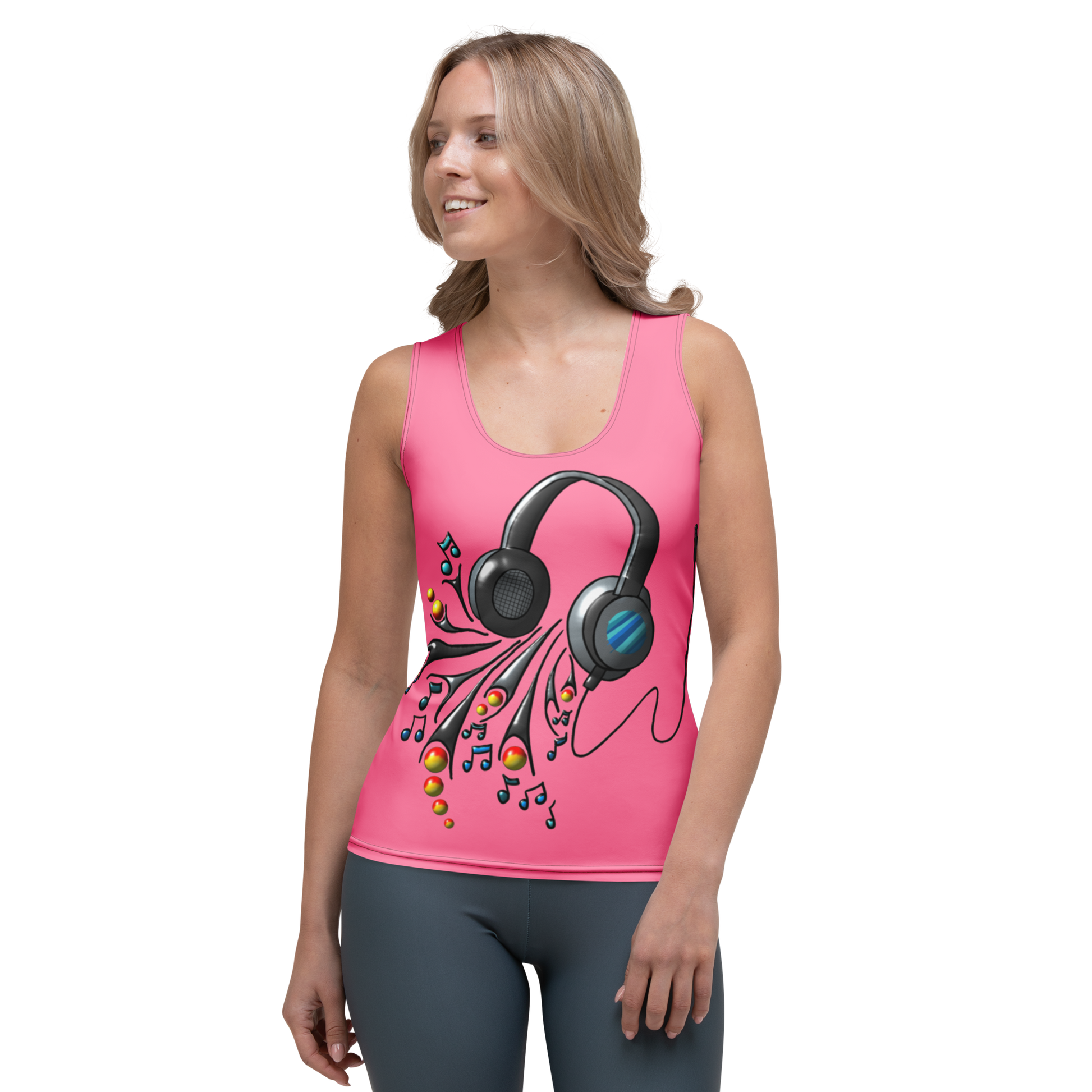 Tank Top The Headphones - Scretched