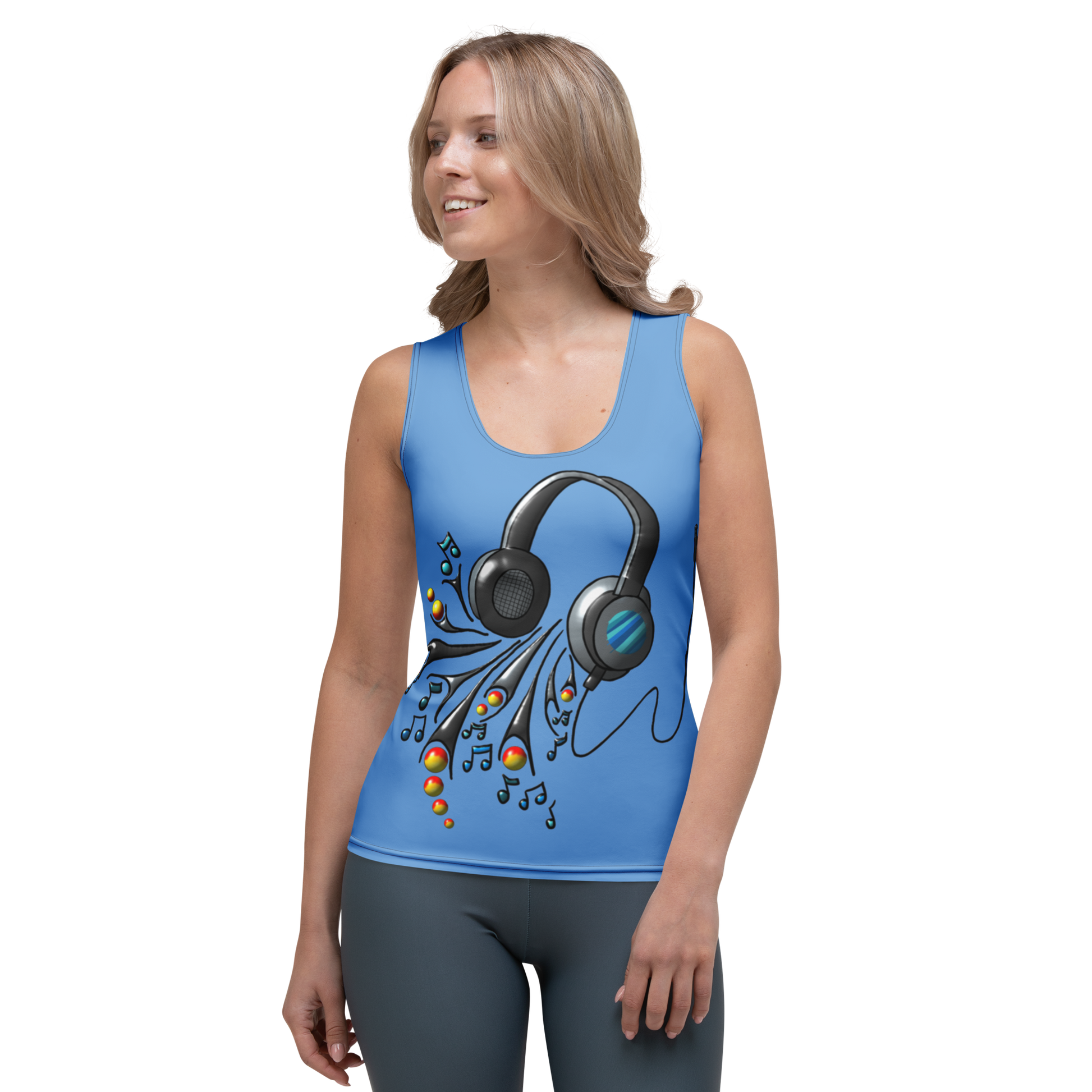 Tank Top The Headphones - Scretched