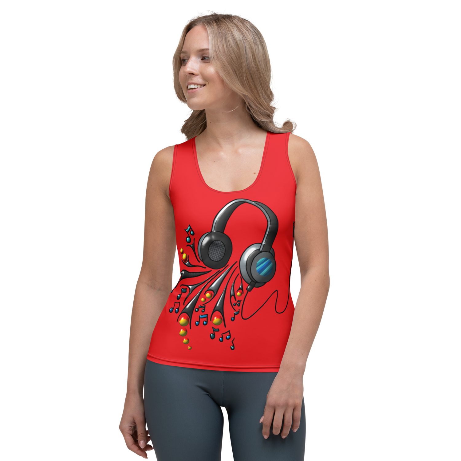 Tank Top The Headphones - Scretched