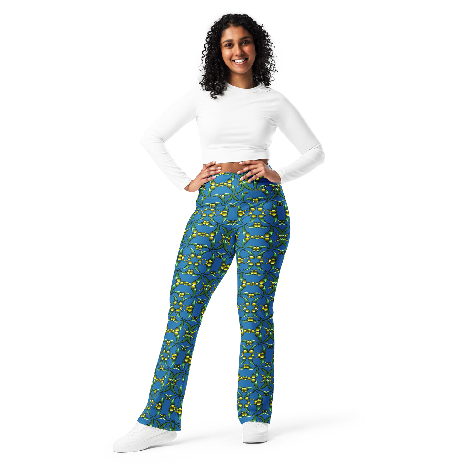 Flare leggings Swirl pattern - Scretched