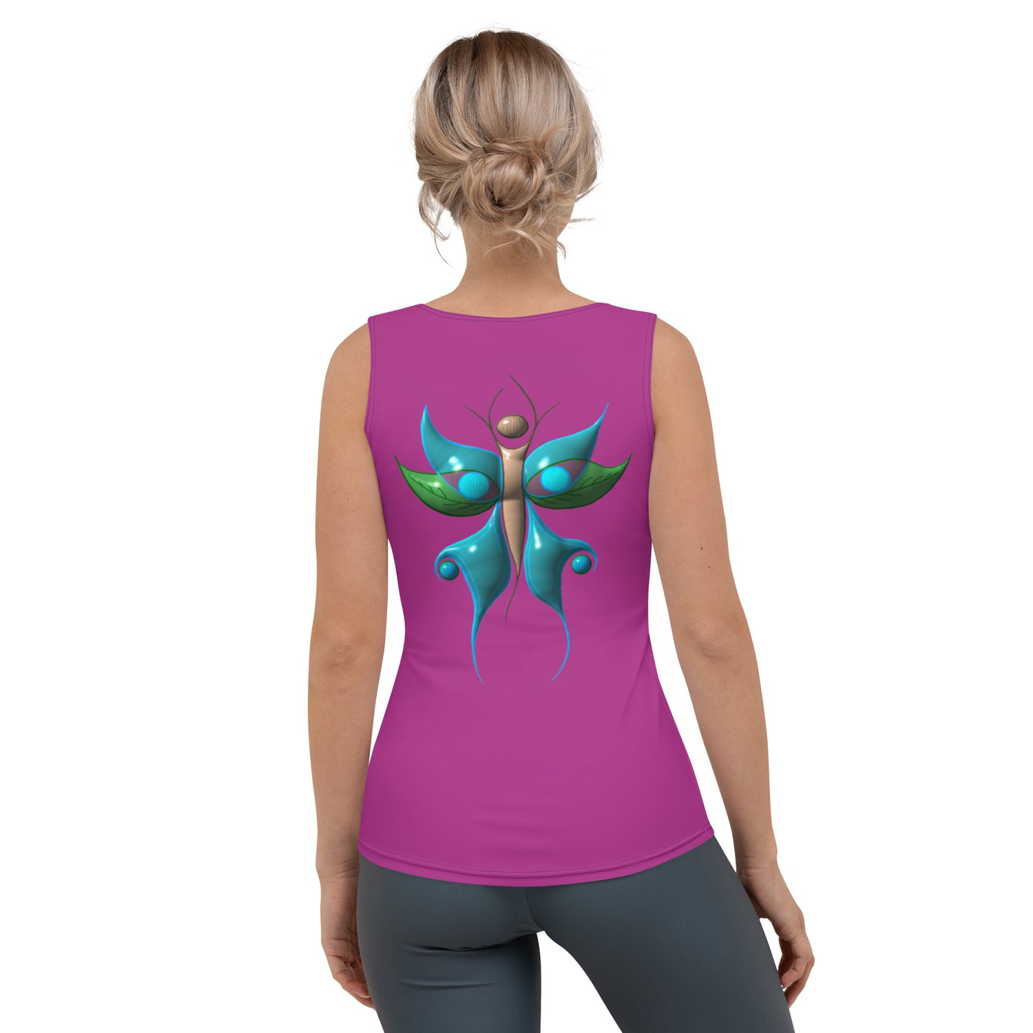 Ladies Tank Top Devilish Butterfly - Scretched